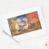 エンジェル遊ズ・ア・フラゲオレット（エドワード・バーン=ジョーンズ） 長方形シール (封筒)