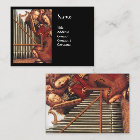 エンジェル遊ズ・オルガンハーヴィオラ 名刺 (正面/裏面)