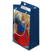 エンジェル金ゴールド赤と青 スモールペーパーバッグ (正面アングル)