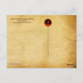 エンジェル金ゴールド赤と青 ポストカード (裏面)