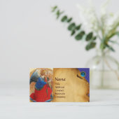 エンジェル金ゴールド赤と青 名刺 (スタンド正面)