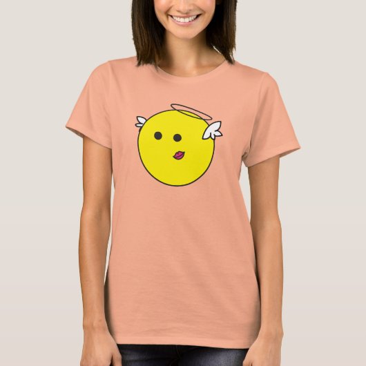 エンジェル顔ウィメンズバーンアウトティー Tシャツ (正面)