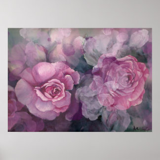 エンジェル顔バラコラージポスター ポスター