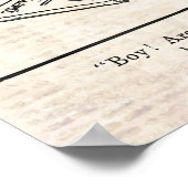 エンジェル顔漫画ストリップ"上下逆に印刷" ポスター (角)