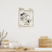 エンジェル顔漫画ストリップ「犬は猫が好きじゃない」 ポスター (キッチン)