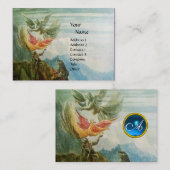 エンジェル飛んでいるズモノグラムジェムストーンブルーサファイア 名刺 (正面/裏面)