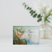 エンジェル飛んでいるズモノグラムジェムストーンブルーサファイア 名刺 (スタンド正面)