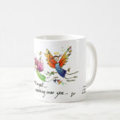 エンジェル飛んでいるズ喜んで"終日"水の色のスケッチ コーヒーマグカップ (正面右)