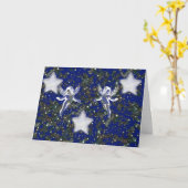 エンジェル飛んでいるズ カード (黄色い花)