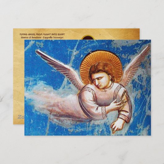 エンジェル飛んでいるーがエジプトに飛び込む ポストカード (正面/裏面)