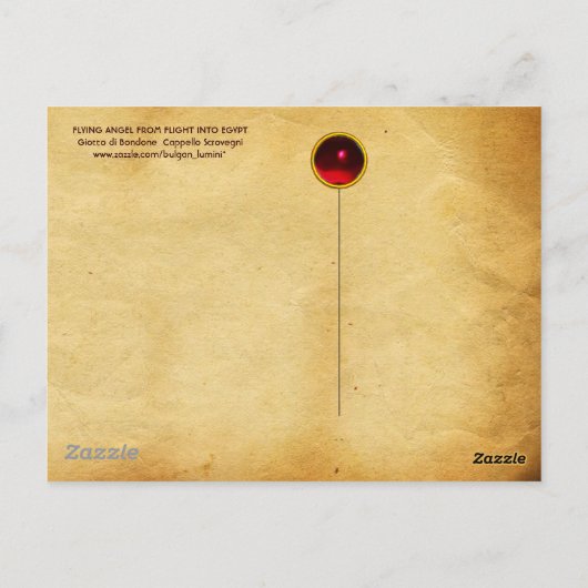 エンジェル飛んでいるーがエジプトに飛び込む ポストカード (裏面)