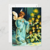 エンジェル飾のクリスマスツリー シーズンポストカード (正面/裏面)