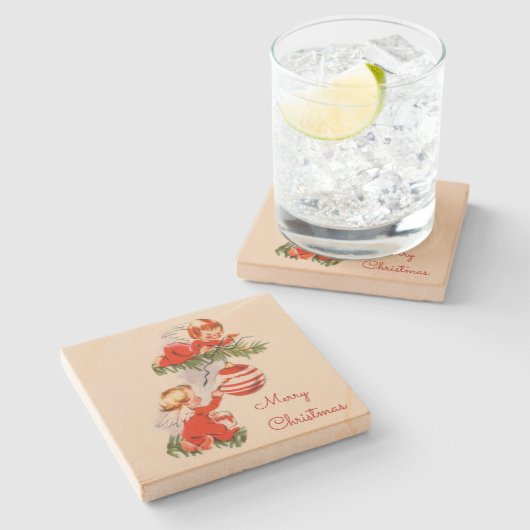 エンジェル飾ズ・ザ・クリスマス・ツリー・コースター ストーンコースター (横)