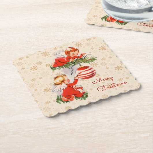 エンジェル飾ズ・ザ・クリスマス・ツリー・コースター ペーパーコースター (アングル)