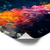 エンジェル鮮やかフィッシュ付きサンゴ礁 ポスター (コーナー)