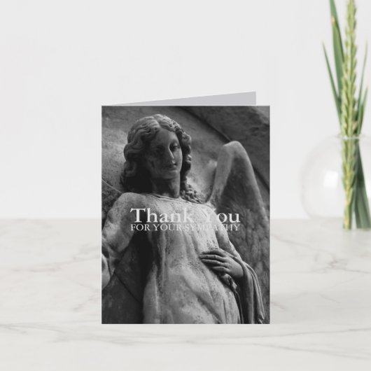 エンジェル4クリスチャンメモリアル悔やみや弔慰サンキュー サンキューカード (正面)