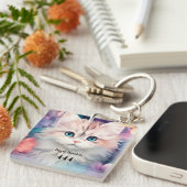 エンジェル444ネコ キーホルダー (正面右)