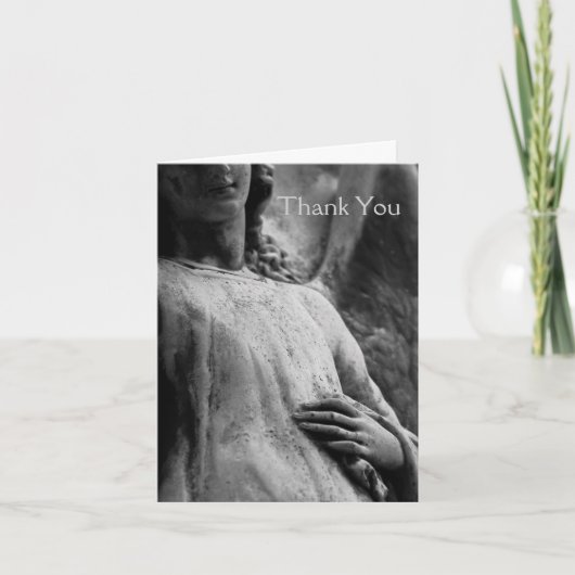 エンジェル6悔やみや弔慰サンキューノートカード サンキューカード (正面)