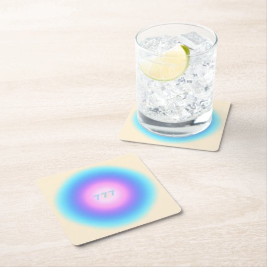 エンジェル777 – 幸運 スクエアペーパーコースター (インサイチュ)