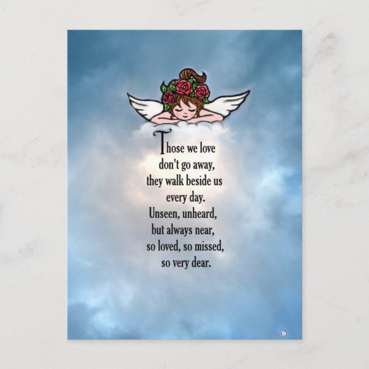 エンジェル「とても愛された」 ポストカード (正面)