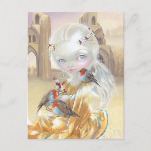 「エンジェル・アット・グラストンベリー・アビー」ポストカード ポストカード (正面)