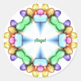 エンジェル～イースターワオ！かわいらしイースターの与え～の卵 ラウンドシール