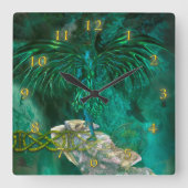 エンジェル・ウォーカー「ネフェルファナワの世界」 スクエア壁時計 (正面)