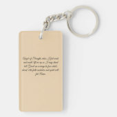 エンジェル・オブ・ストロング祈りの言葉カード キーホルダー (裏面)