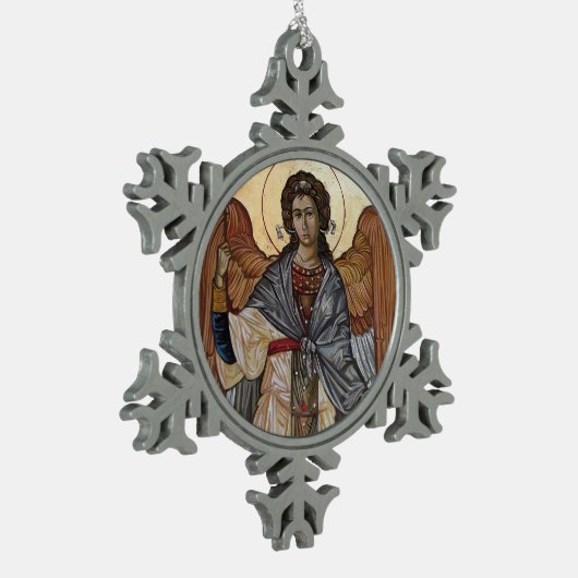 エンジェル・ガブリエル スノーフレークピューターオーナメント (左)