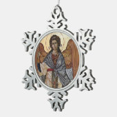 エンジェル・ガブリエル スノーフレークピューターオーナメント (右)