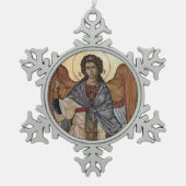 エンジェル・ガブリエル スノーフレークピューターオーナメント (正面)