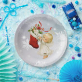 エンジェル&キティキャットクリスマスキュート紙プレート ペーパープレート (パーティー)