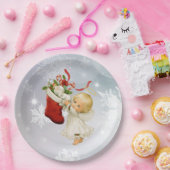 エンジェル&キティキャットクリスマスキュート紙プレート ペーパープレート (パーティー)