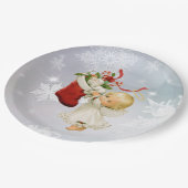 エンジェル&キティキャットクリスマスキュート紙プレート ペーパープレート (アングル)