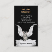 エンジェル・キャット・アンド・ドッグ・ペット・シッティング・サービス 名刺 (裏面)