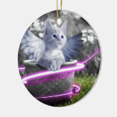 エンジェル・キャット セラミックオーナメント (左)