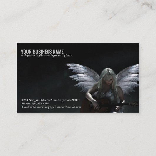 エンジェル·ギターの黒い音 名刺 (裏面)