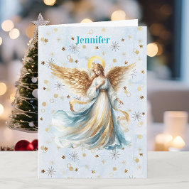 エンジェル・クリスマスの祝福 サイン入り 宗教的 シーズンカード