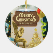 エンジェル・クリスマスサークルオーナメント セラミックオーナメント (裏面)