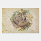 エンジェル・クリスマス・マザー・アンド・チャイルド ラッピングペーパーシート (正面)