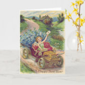 エンジェル ケルブ ワスレナグサの自動車 カード (黄色い花)