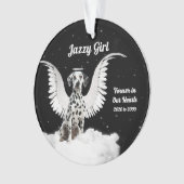 エンジェル・ダルマティアンペット記念撮影 オーナメント (正面)