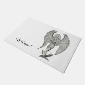 エンジェル、テキストの追加 ドアマット (アングル)