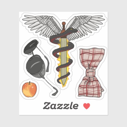 エンジェル/デーモンステッカー シール (シート)