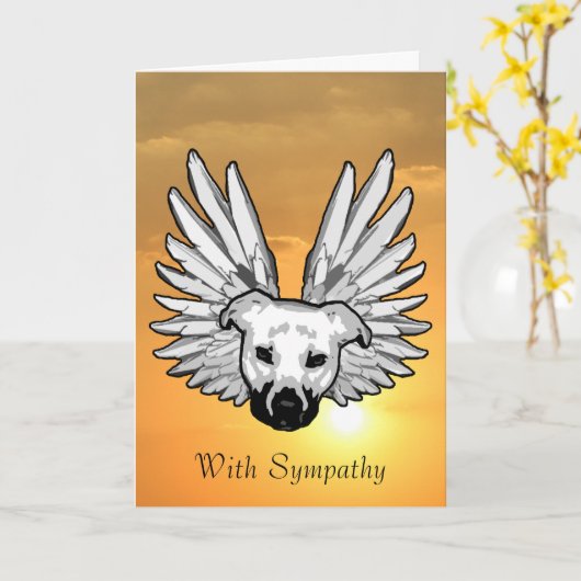 エンジェル・ドッグ カード (黄色い花)