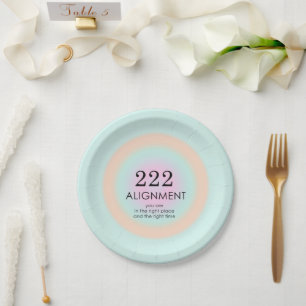 エンジェル・ナンバーズNumerology 222アライメント動機 ペーパープレート