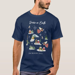 エンジェル・ピース・オン・アース・クリスマス Tシャツ