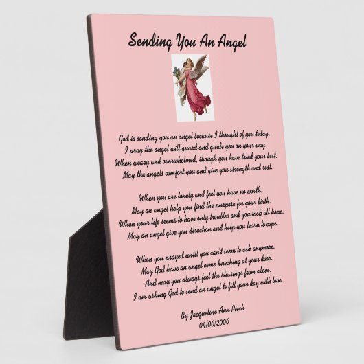 エンジェル・プラークを送る フォトプラーク (側面)