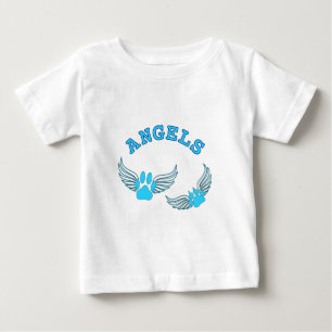 エンジェル・ペット・ポーズ・イン・ブルー ベビーTシャツ