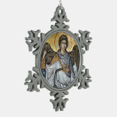 エンジェル・マイケル スノーフレークピューターオーナメント (左)